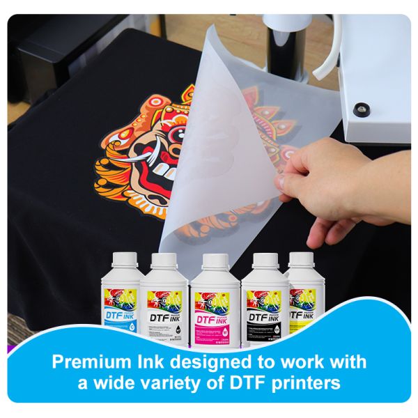 FCOLOR Manufacturer 500ML High Quality Heat Transfer White Tinta DTF for Epson XP600 I3200 4720 L1800 L8050 Dtf Printer Ink