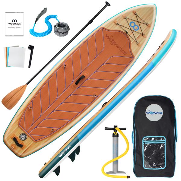 Customized Color Surf Leash Woowave ISUP Bodyboard 10'2'' for Lakes Rivers and Design