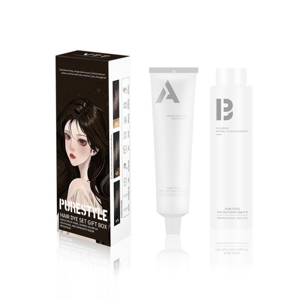 Herbal Formula Semi Permanent Hair Dye Set Ammonia Free Hair Color Raw Material  OEM ODM Available