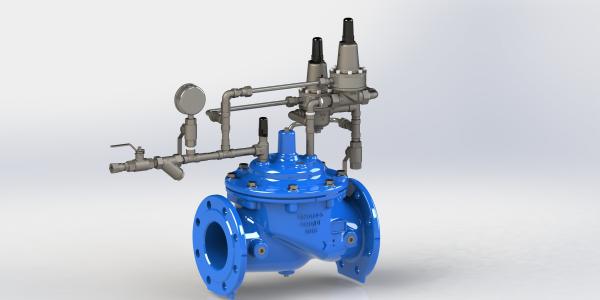 PN25 Surge Valve With Reinforced Nylon Diaphragm Manual Actuation Up To 80.C