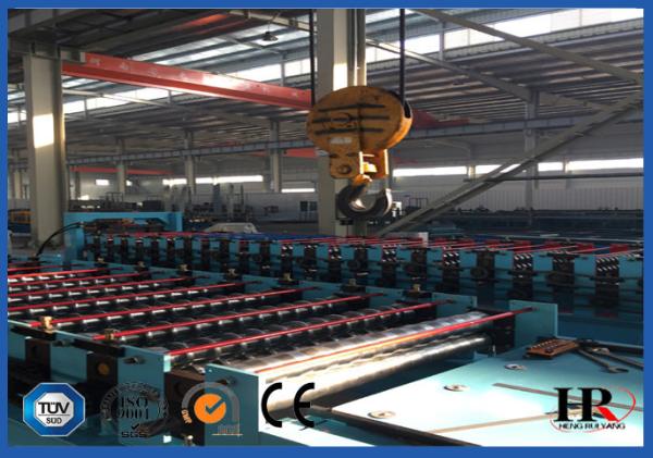 Refine Steel Plates Wall Panel Roll Forming Machine , Corrugated Sheet Forming Machine