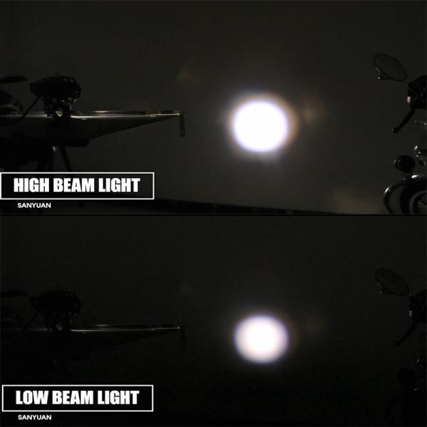 12V-80V Universal Motorcycle LED Spotlight With Duck Appearance And External Light