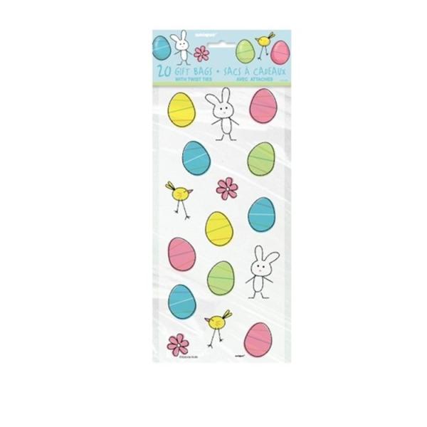 High Quality Easter Clear Plastic Cellophane Candy Bag Bopp Cello Treat Bag