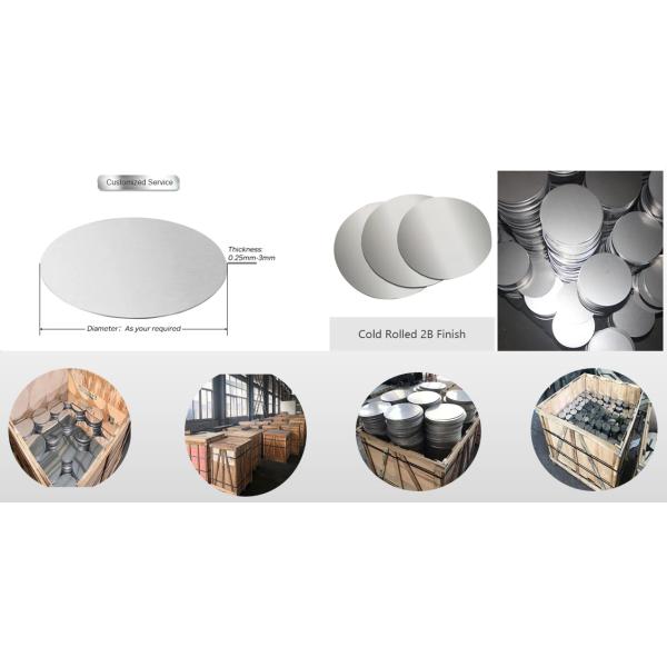 Cutting Round Stainless Steel Coil Plate Cold Rolled 3.0mm 60mm