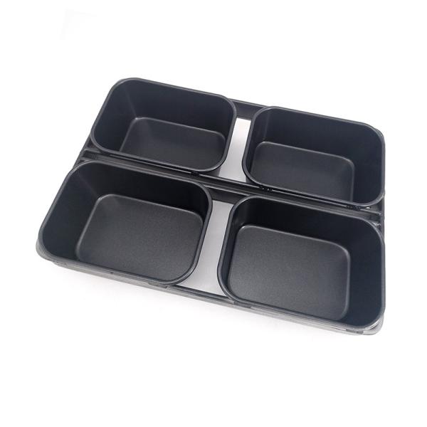 RK Bakeware China Foodservice NSF 600g Nonstick 4 Straps Farmhouse White Sandwich Bread Loaf Pan