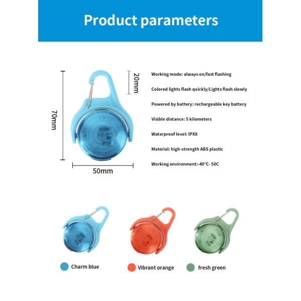 Logotipo personalizado IPX8 impermeable ajustable Perro Iluminación de etiqueta para caminar por la noche Parpadeo Brillante luminoso USB recargable