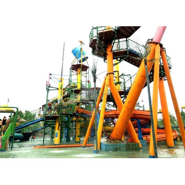 OEM Anti Ultraviolet Aqua Playground Pirate Ship Slide For Resort Park
