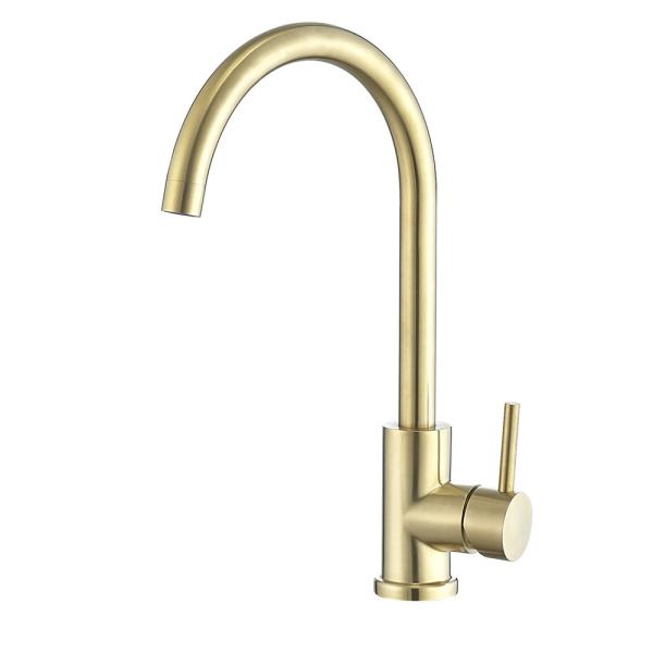 Sink Mixer Gold/Brass Color 304/316 Stainless Steel Kitchen Faucet With Hot/Cold Funtions