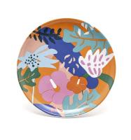 Venda Quente 8 polegadas utensílios de jantar cerâmica de alta qualidade colorido prato de salada para primavera verão porcelana prato