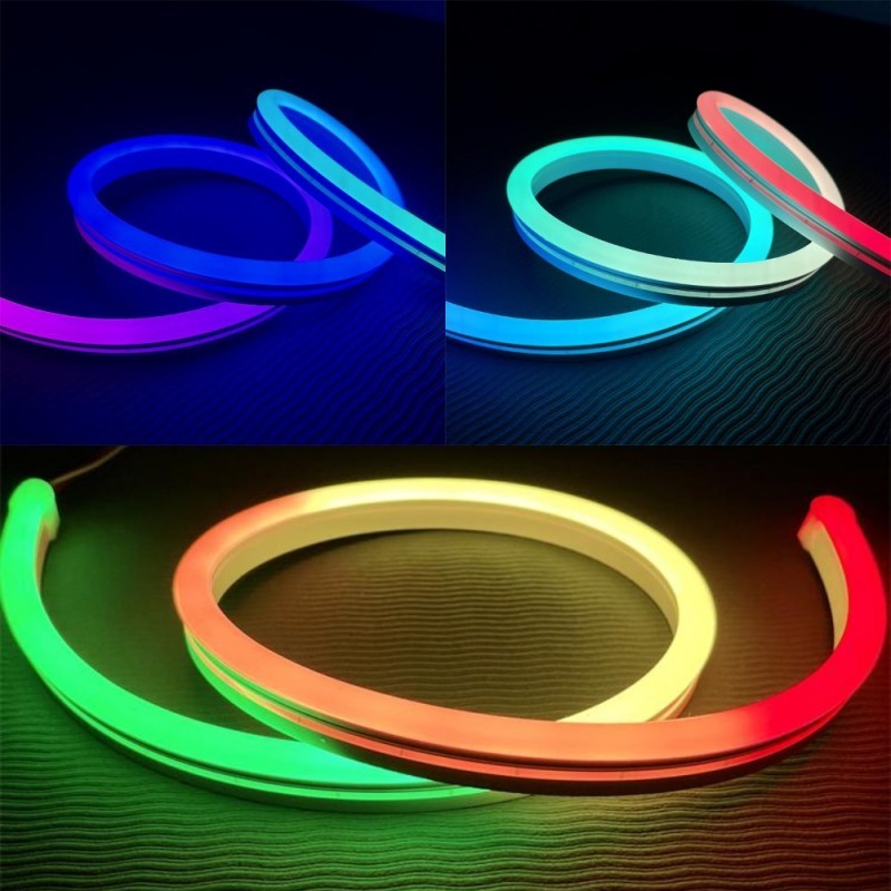 8x17mm RGBIC LED Strip Neon Flex Light 3535 12V Addressable Tube