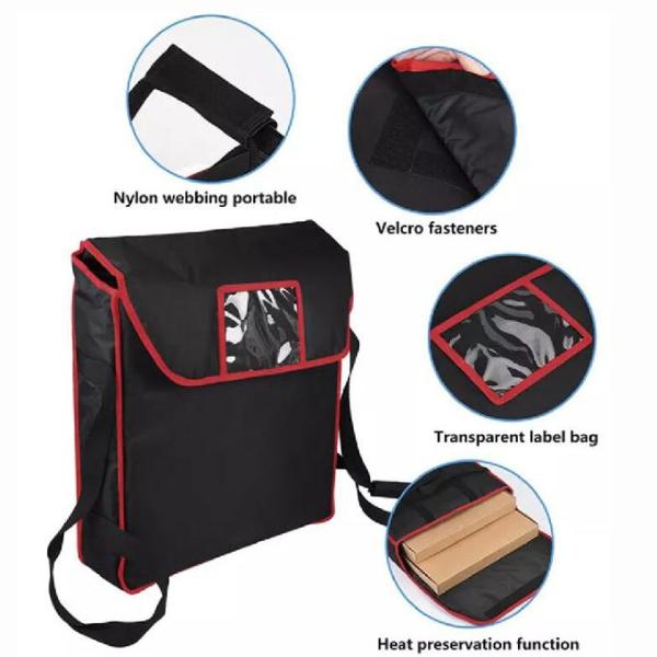 Изолированная коммерчески более теплая доставка пиццы & еды сумки