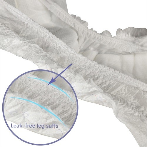 Printed Clothlike Backsheet Soft Baby Diaper With Spandex Elastic Waistband