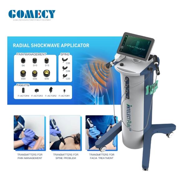 3 en 1 Ultrasons par ondes de choc Électrothérapie Equipement de physiothérapie Traitement de la douleur chronique et réparation des tissus