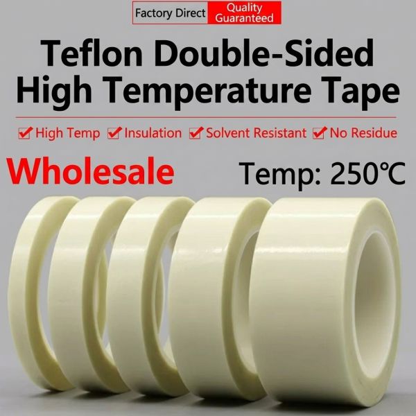 Double-sided PTFE Teflon Tape with High Temperature 300℃ Resistance Anti-slip Fixing and Low Friction