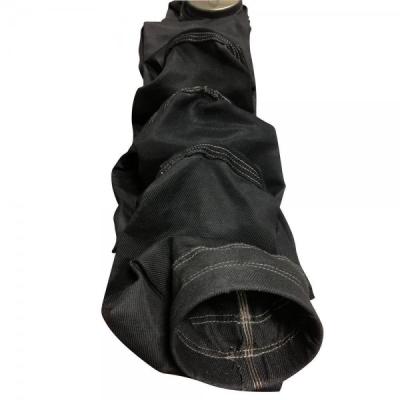 Pocket Fiberglass Filter Bag , Micron Filter Bags Long Tube With Steel Ring