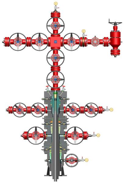 API 6A Anti Corrosion Wellhead And Christmas Tree 3 1/8 5000PSI