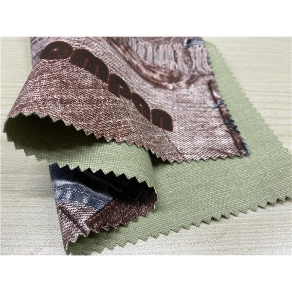 Jeans Pocket Printed Embossed Pu Leather Brown Color Abrasion Resistant