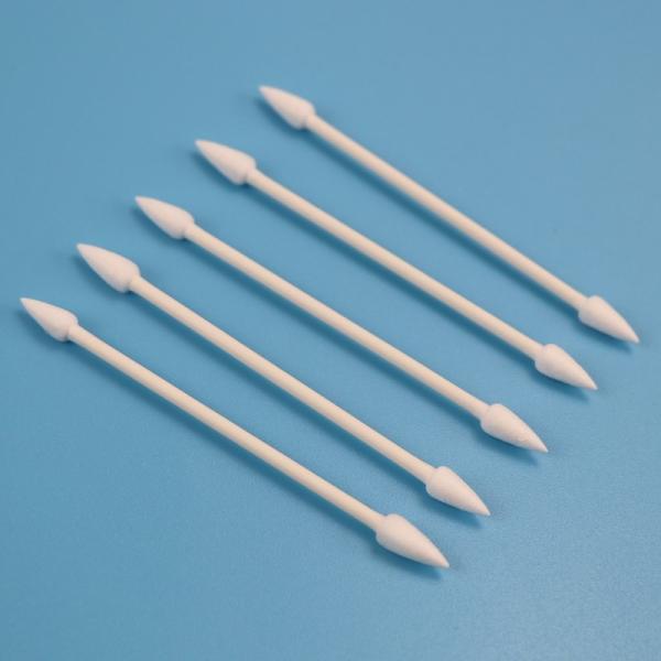 Cotonete de algodão aguçado dobro dos Qtips das cabeças da vara de papel amigável de Eco para a sala de limpeza CA-003