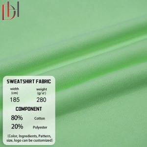 Factory 280GSM Knitting Polyester Textile Shirt Uniform Twill Cotton Shirting Hooded Fabric