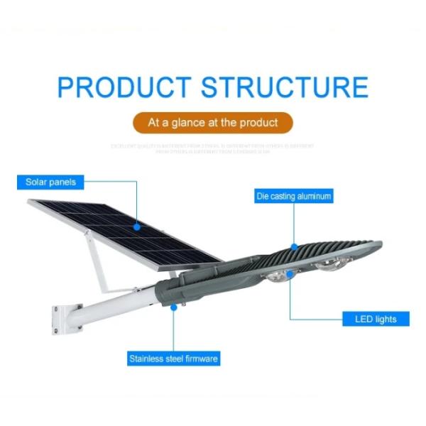 Алюминиевый солнечный уличный свет приведенный приведенный 6V управлением дневного света света дороги умный