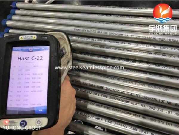 ASTM B622 C22 UNS N06022 Hastelloy Steel Seamless Tube 25*2*6000mm