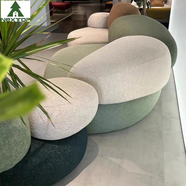 Sofá do seixo da entrada de Sofa Set Combination Living Room da tela do projeto da pedra