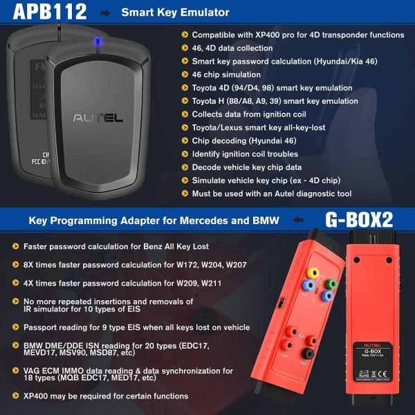 Autel MaxiIM IM608 PRO Полная версия Плюс аксессуары IMKPA с бесплатным G-Box2 и поддержкой APB112