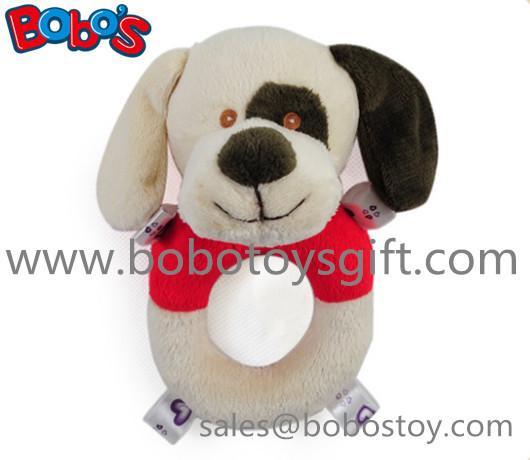 6 Plush Stuffed Soft Dog Handbell Toys For Infant