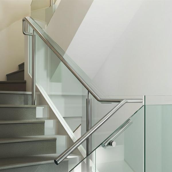 Corrosion-Resistant Stainless Steel Handrails with 304 Steel for Glass Staircases