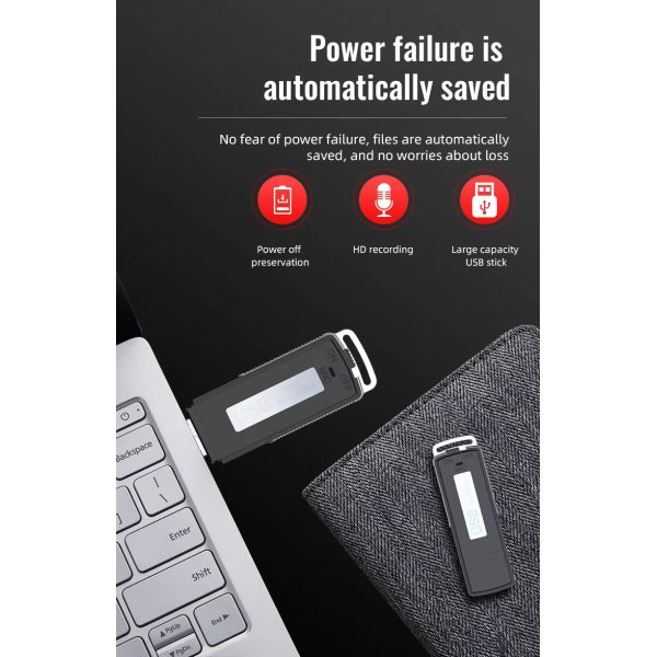 4G 8G 16G 32G Mini USB Digital Voice Recorder Pen Portable Flash Drive U Disk WAV