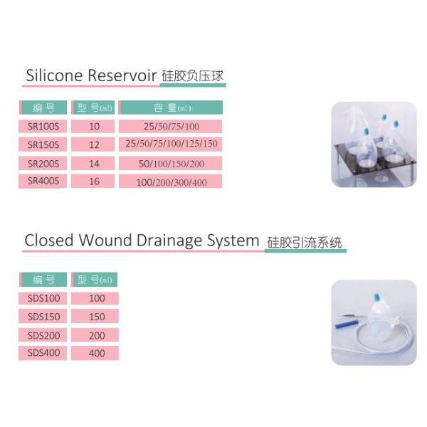 Silicone Drainage System Medical Silicone Negative Pressure Ball Drainage Tube Veterinary Equipment Pet Surgical Instruments