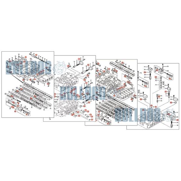 Excavator heat resistant O Ring Seal Kit Hydraulic HNBR o ring kit For Komatsu