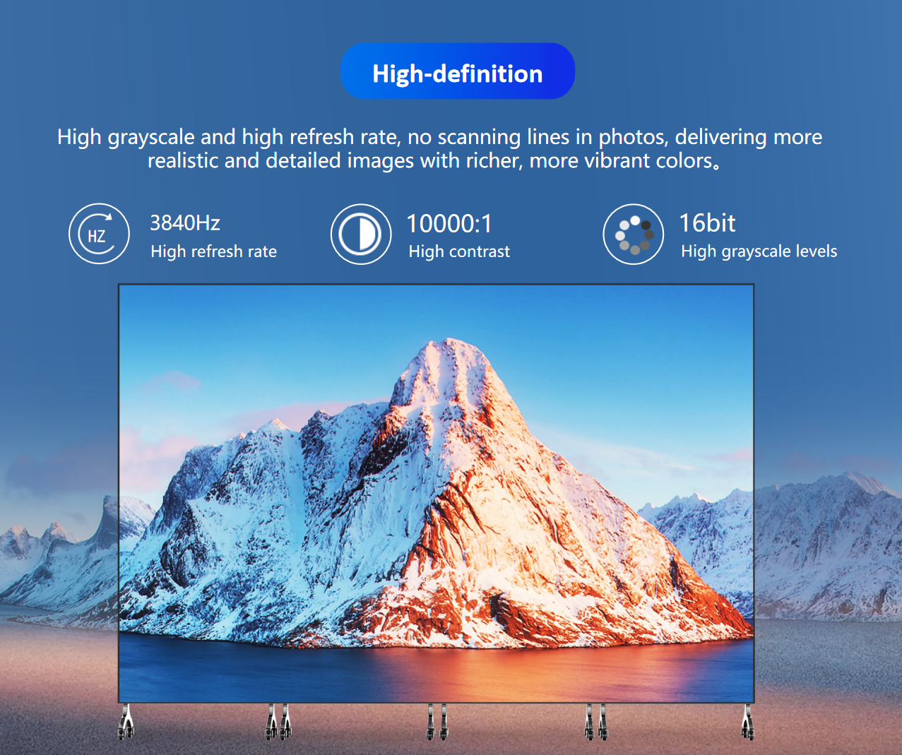 3000nit High Brightness GOB P1.25 LED Poster with Ultra-thin 33mm Cabinet and Front Access Service for Indoor Advertising