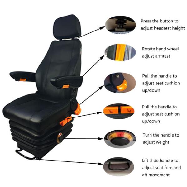 M801 Mechanical Suspension Seat Construction Machinery Seat Loader Seat Customizable