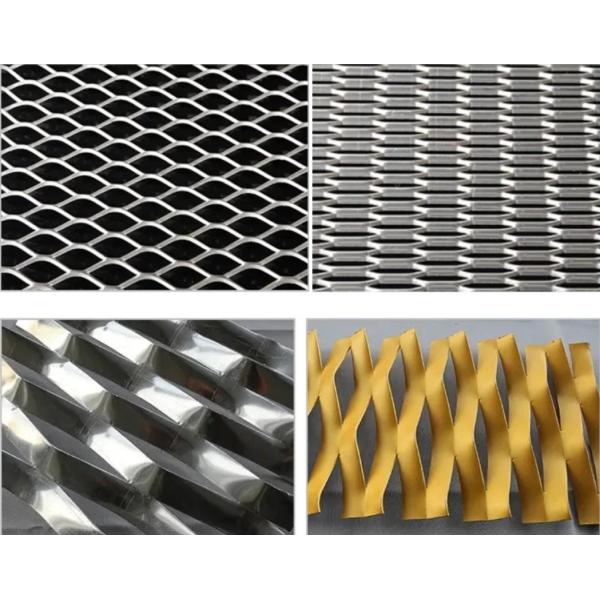 Decorative Powder Coating Expanded Aluminum Screen For Exterior Building Facades Wall Cladding
