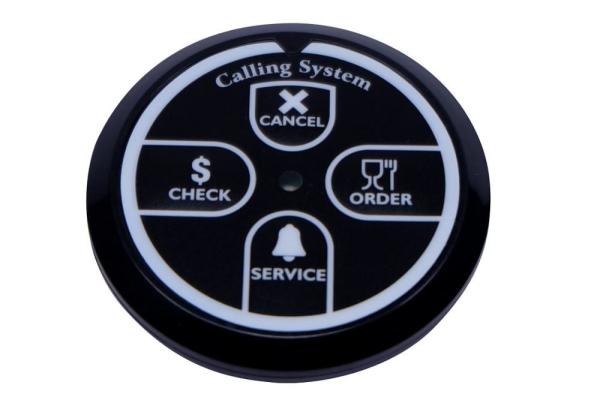 wireless call button and portable pager staff waiter calling system