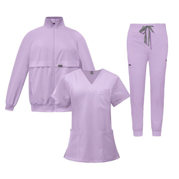 Hubei Haixin 3 Piece Set Doctor Uniforme Hospital Medical Scrub Suit Surgical Hospital Uniform Set Nurse Uniform Lab Coat