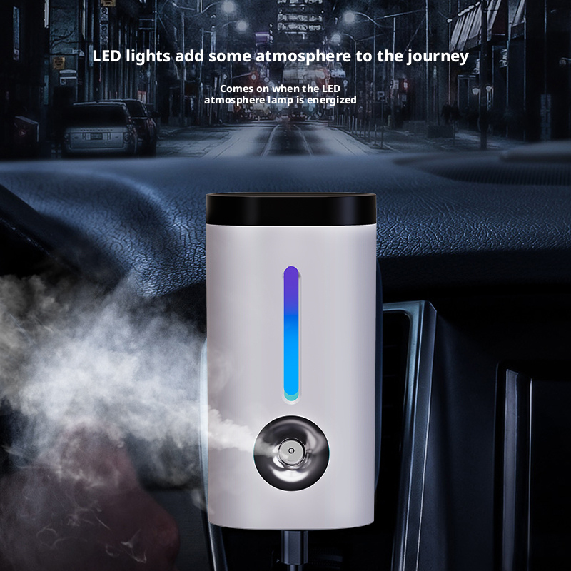 Car Air Freshener Diffuser Humidifier With Color Changing LED Light USB Powered And Low Noise