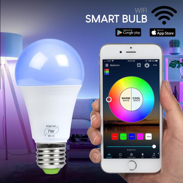 2835SMD LED Chip Wi-Fi RGB LED Bulb with Tuya App Control and Dimmable Function