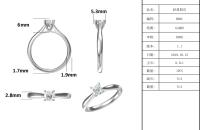 925 aneis de noivado de Sterling Silver Jewelry Diamond Moissanite prometem anéis para mulheres