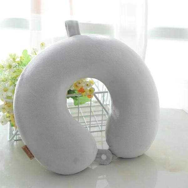 Breathable Memory Foam U-Shape Cooling Massage Slow Rebound Pure Color Travel Neck Pillow