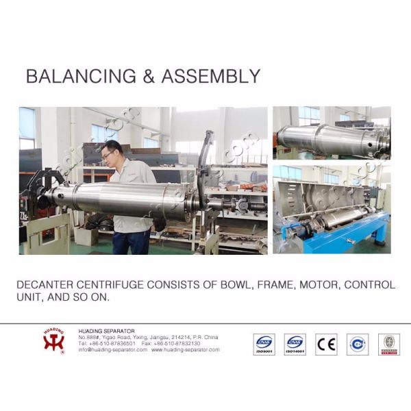 Fish Oil Water Centrifuge Fish Meal Clarification 415V Water Separator Machine