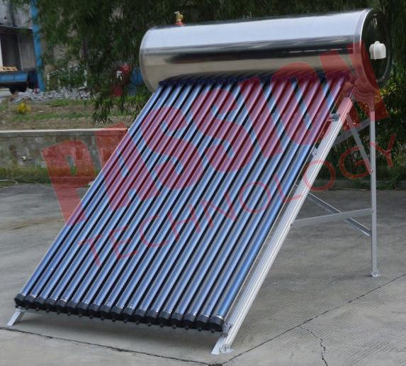Aquecedor de água solar da tubulação de calor da estrutura simples com a barra de cobre do tubo 6 do calor