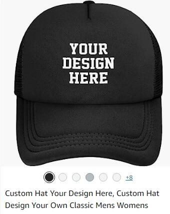 Custom Baseball Cap With Your Text,Personalized Adjustable Trucker Caps Casual Sun Peak Hat For Gifts