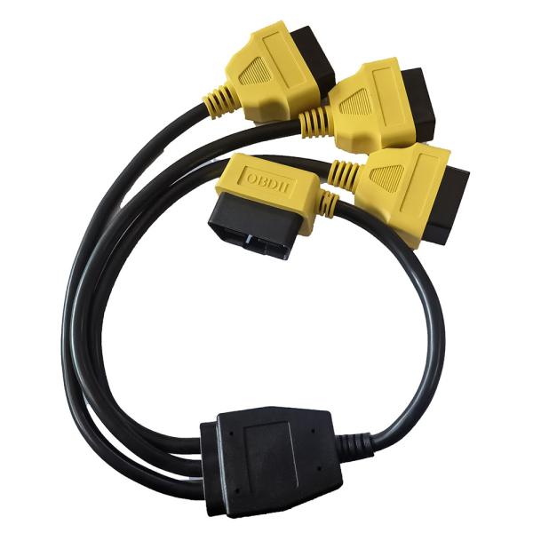 Length 0.5M OBD2 Y Cable Assembly One To Three For Automotive Diagnostic