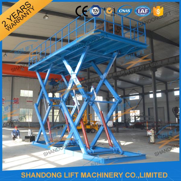 6T 5M Heavy Duty CE Hydraulic Scissor Lift Hydraulic Large Scissor Cargo Lift