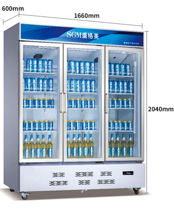 White LED Convenience Store Display Shelves Temperature Range 0-10ºC for Easy Installation