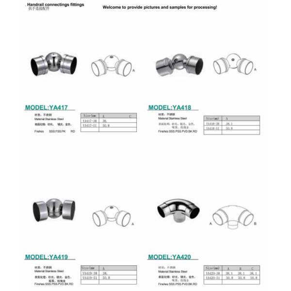 SUS304/316 Stair Handrail Accessories Railing Pipe Connectors Stainless Steel Elbow Pipe Fitting