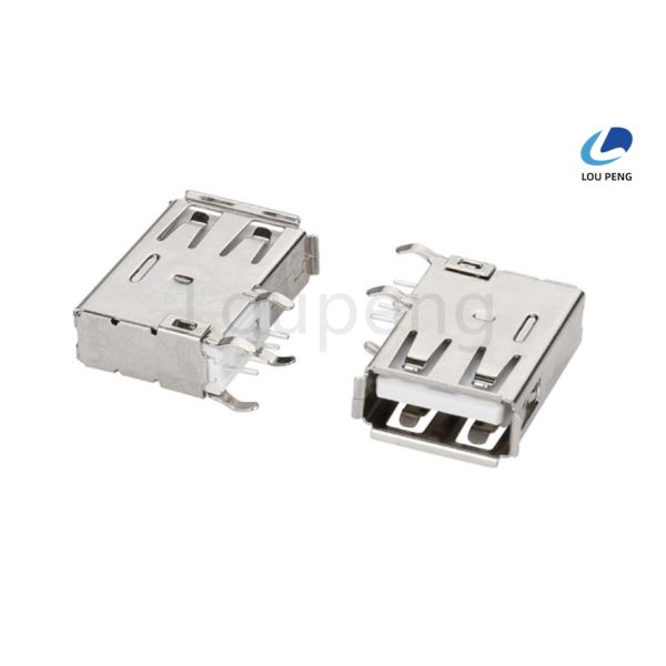 Solder Assembly USB Connector Using PBT / LCP 30 Percent Glass Fiber Insulator