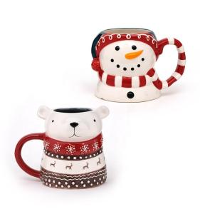 Santa Coffee Mug Santa Mug Christmas Porcelain Ceramic 3d Mug In Santa Design
